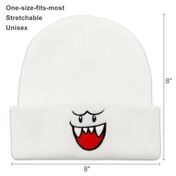 Ohjijinn Ghost Knit Beanie for Fun Winter Wear