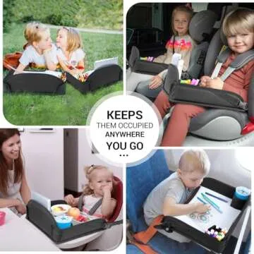 COOLBEBE Kids Travel Tray for Toddler Car Seat, Travel Tray for Airplane, Toddler Car Seat Lap Tray,...