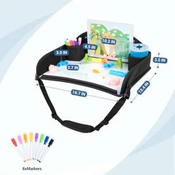 COOLBEBE Kids Travel Tray for Car and Airplane Fun