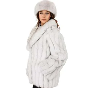 Tngan Womens Fuax Fur Coat Winter Warm Fluffy Faux Fur Parka Jacket Thick Plus Size Outerwear Overcoat (Light Gery, Large)