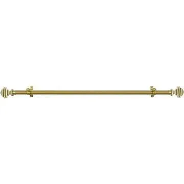 Decorative Window Curtain Rods with Finials, 28 to 48 Inches, 0.75 Diameter - Buono II, Bach Series ...