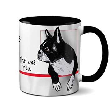 Farting Boston Terriers Mug - 11oz Fun Coffee Cup