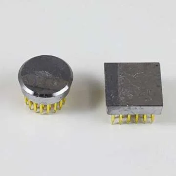 Wazakura 4PCS Mini Ikebana Kenzan Japanese Flower Holder, Made in Japan, Floral Arranging Pin Frog, Round Square - 1"(24mm) Brass