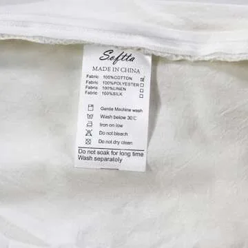 Softta White Bedding Set Twin XL Duvet Cover Pom Pom Ruffle Girls Duvet Covers Baby Teen 3 Pcs Vintage Farmhouse Boho Quilt Cover Bohemian 100% Washed Cotton Solid Color