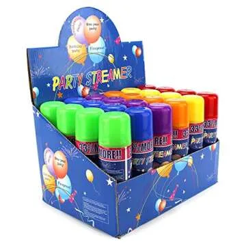 24 Pack Spray String for Kids' Parties & Events