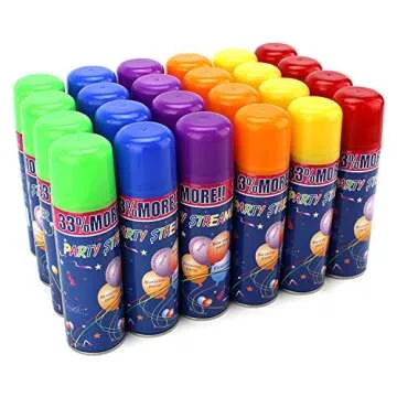 24 Pack Spray String for Kids' Parties & Events