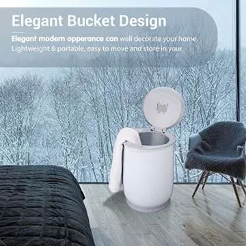 2024 Upgrade Towel Warmers Child Safety Lock Timer Function Auto Shut Off 20L Large Capacity Hot Towel Warmers Bucket Portable for Bathroom, Ideal Gift for Christmas's Day, Grey