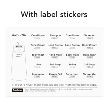 Valourgo Travel Bottles - Leak-Proof, TSA Approved & Stylish