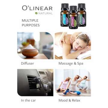 Top 8 Essential Oils Set for Diffuser for Home Aromatherapy Kit with Lavender, Peppermint, Eucalyptus, Tea Tree, Rosemary, Orange, Relief and Sweet Dreams Blends for Humidifiers Natural Pack