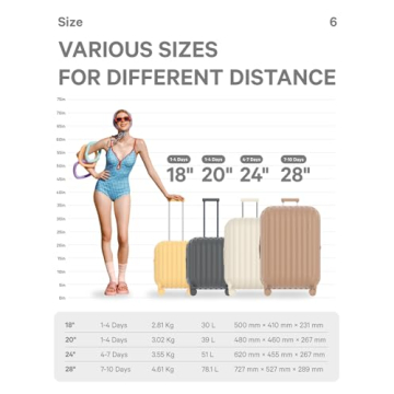 artrips 28 Inch Lightweight Travel Luggage with TSA Lock