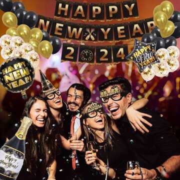 2024 New Year's Eve Decorations - Fun Party Supplies Set