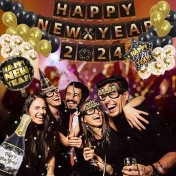 2024 New Year's Eve Decorations - Fun Party Supplies Set