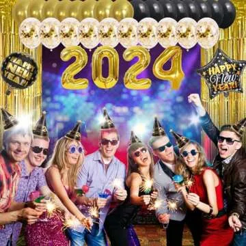 2024 New Year's Eve Decorations - Fun Party Supplies Set