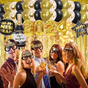 2024 New Year's Eve Decorations - Fun Party Supplies Set