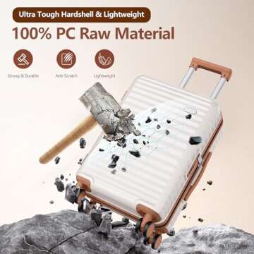 SHOWKOO 3-Piece Hardside Luggage Set with Spinner Wheels