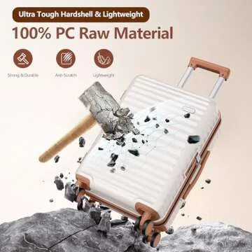 SHOWKOO 3-Piece Hardside Luggage Set with Spinner Wheels