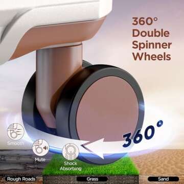 SHOWKOO 3-Piece Hardside Luggage Set with Spinner Wheels