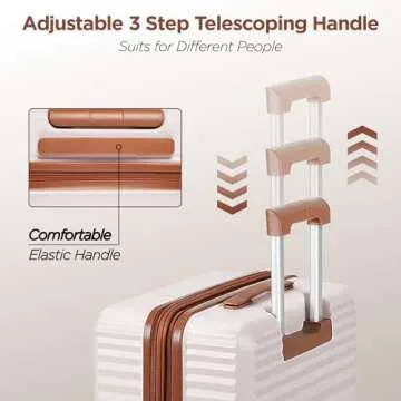 SHOWKOO 3-Piece Hardside Luggage Set with Spinner Wheels