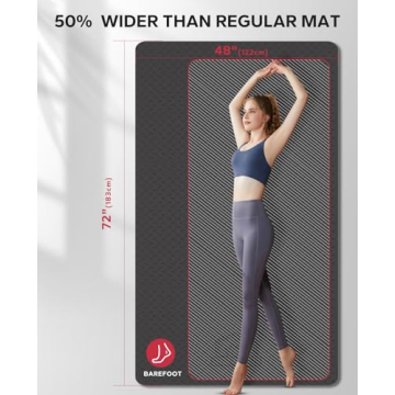 HAPBEAR Extra Large Non-Slip Eco-Friendly Yoga Mat