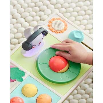 Skip Hop Baby Musical DJ Set Toy with Lights, Songs, Sound Effects, and Soft Textures, Farmstand Let The Beet Drop DJ Set