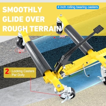 Heavy-Duty DEDC Wheel Dolly for Easy Vehicle Transport