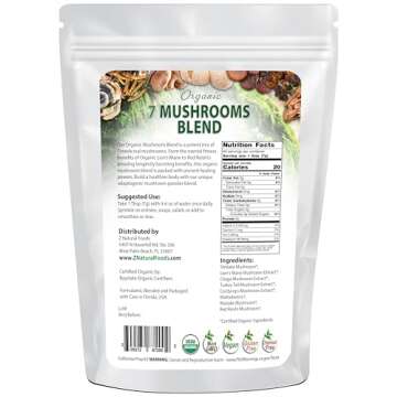 Z Natural Foods Organic Mushroom Blend - 7 Powerful Functional Mushrooms 1 lb