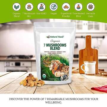 Organic 7 Sacred Mushrooms Blend for Immune Health