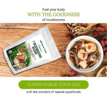 Organic 7 Sacred Mushrooms Blend for Immune Health
