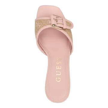 Guess Women's DISTA Heeled Sandal, Cameo Pink 680, 9