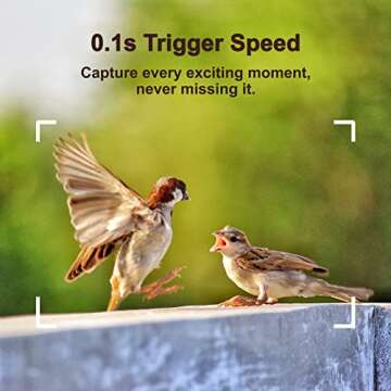 Felixcam 4K Trail Camera, 0.1s Trigger Motion Activated Game Hunting Camera with Night Vision 80ft No Glow Infrared, IP66 Waterproof Deer Wildlife Monitor Trail Cam, 120° Wide View