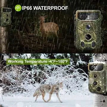 Felixcam 4K Trail Camera, 0.1s Trigger Motion Activated Game Hunting Camera with Night Vision 80ft No Glow Infrared, IP66 Waterproof Deer Wildlife Monitor Trail Cam, 120° Wide View