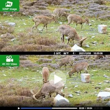 Felixcam 4K Trail Camera, 0.1s Trigger Motion Activated Game Hunting Camera with Night Vision 80ft No Glow Infrared, IP66 Waterproof Deer Wildlife Monitor Trail Cam, 120° Wide View