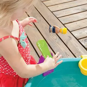 Step2 Splish Splash Seas Water Table | Kids Water Table with Umbrella & 10-Pc Accessory Set