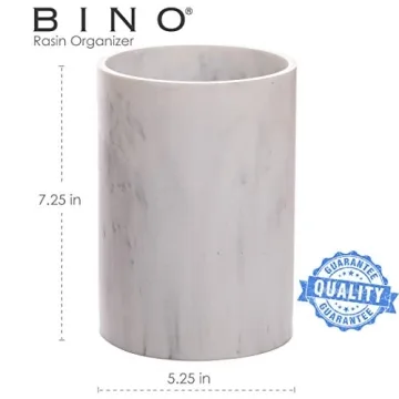 Stylish BINO Kitchen Utensil Holder in Matte Marble