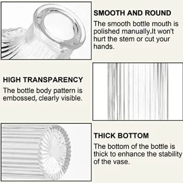 Arme Glass Bud Vase Set of 32 Pcs for Elegant Décor