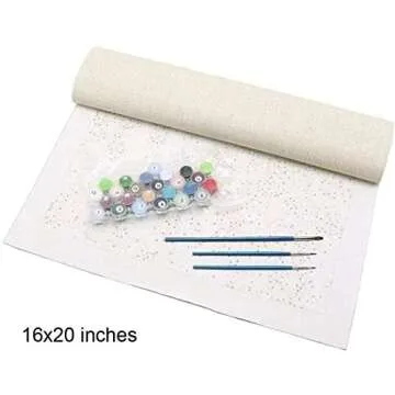 Pink Picasso Zealous Zinnias Paint by Numbers Kit 16x20