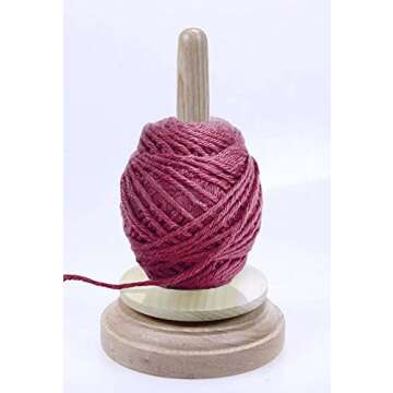 Wood Yarn Holder - with Twirling Mechanism