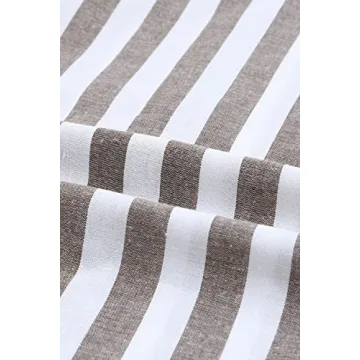 Stylish JMIERR Men's Striped Summer Button-Up Shirt