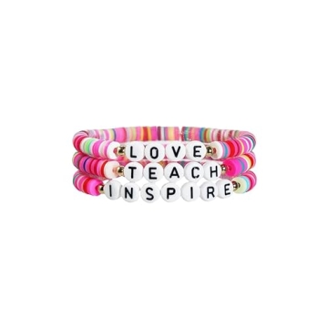 Colorful Handmade Teacher Appreciation Stackable Bracelets - Adjustable, Meaningful Gifts for Women