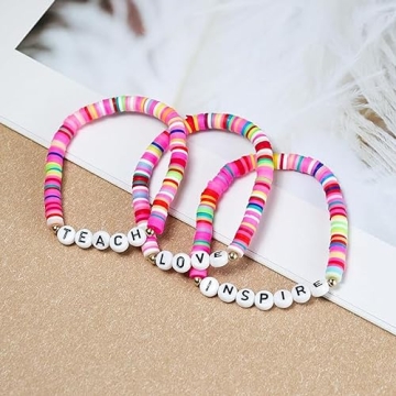 Handmade Teacher Appreciation Bracelets - Colorful Beaded Gifts