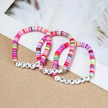 Handmade Teacher Appreciation Bracelets - Colorful Beaded Gifts