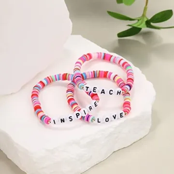 Handmade Teacher Appreciation Bracelets - Colorful Beaded Gifts