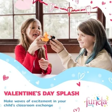 30 Rubber Duckies with Valentine's Cards for Kids