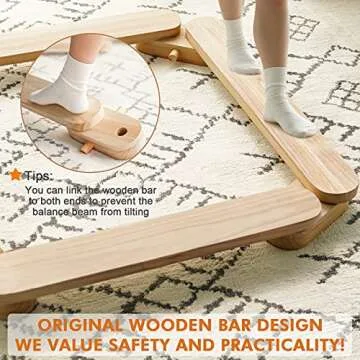 Wooden Wobble Balance Board Waldorf Toys Balance Board Kid Yoga Board Wooden Rocker Board 35 Inch Kid Size