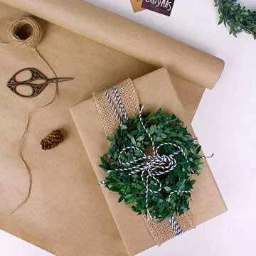 Versatile RUSPEPA Brown Kraft Paper Roll for Crafts & Wrapping