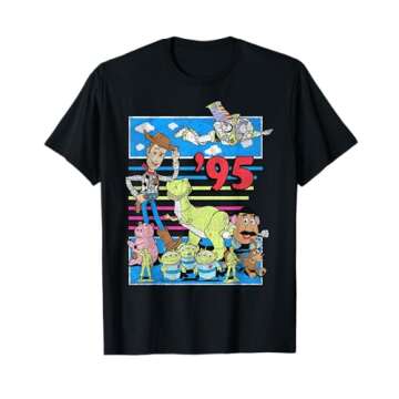 Disney Pixar Toy Story '95 Retro Distressed Colorful Group T-Shirt