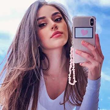 BEACE Phone Charms/Chain Strap - Natural Gemstone Cell Lanyard for Women