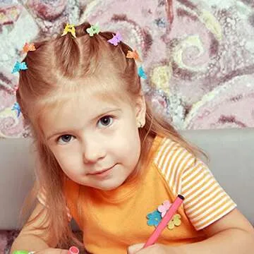 EAONE Glossy Mini Butterfly Clips, Colorful Mini Hair Claw Clip for Girls and Women, 90s Y2K Cute Hair Styling Accessories, More than 10 Asscorted Colors, Set of 50