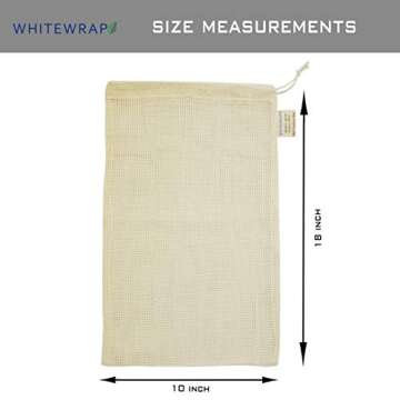 Produce Bags for Valentines Day| Storage Bags with Drawstrings | Cotton Mesh Bags for Vegetables, Fr...