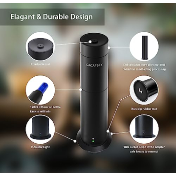 CACAFSFY Waterless Diffuser Remote Control Large Room Black